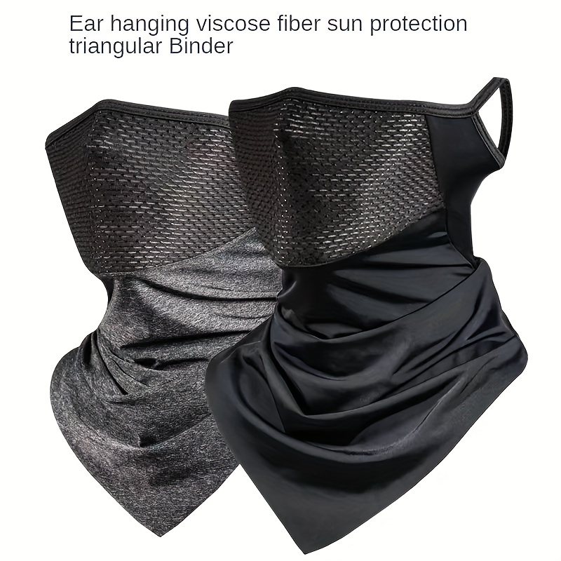 Sun Proof Ice Silk Mask Hanging Ears Covering Face Breathable
