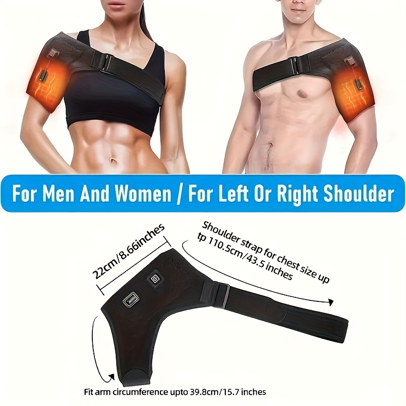 Relax With The Usb Heated Shoulder Heating Massager Brace - Temu