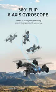 H103W Remote Control Land & Air Dual Mode Aerial Photography Drone, One Key Lift, Headless Mode, Air Pressure Fixed Height, Suitable For Christmas, Halloween Gifts details 10