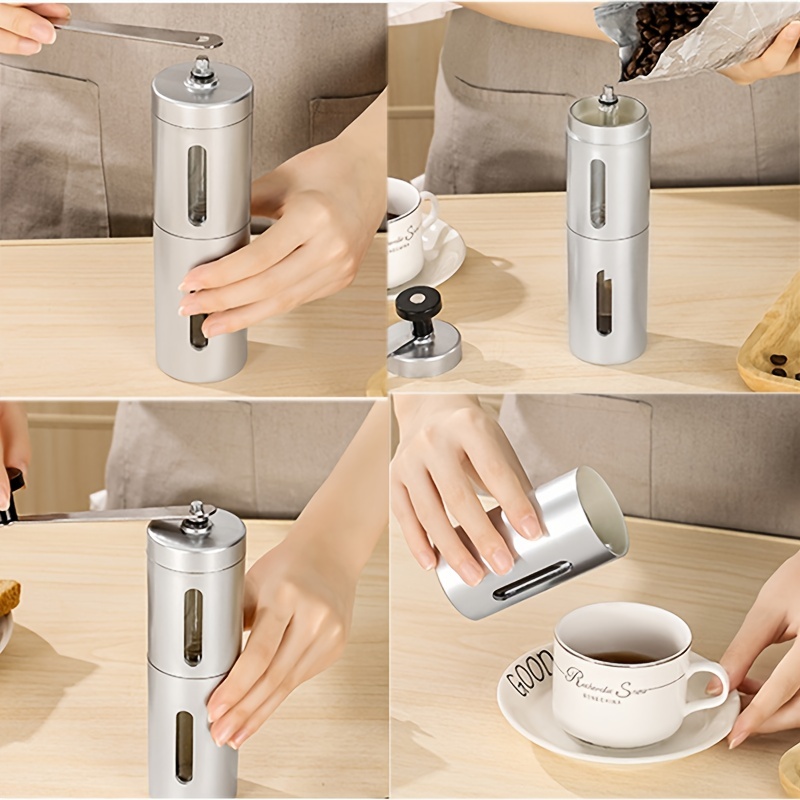 1pc Manual Stainless Steel 304 Handheld Coffee Bean Grinder, Hand