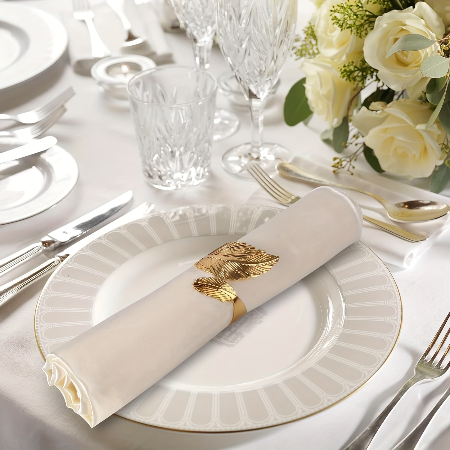 Wrinkle free White Napkins For Weddings Parties And Events - Temu