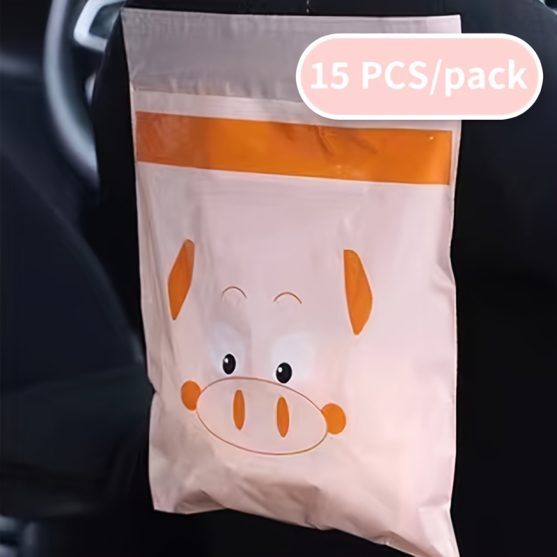 15 Piezas/paquete Bolsa Desechable Autoadhesiva Para Basura Del Coche, Bolsa  A Prueba De Fugas Para Limpieza De Vómito Para Uso En El Coche, Mode de  Mujer