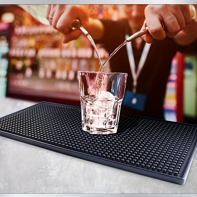 Coffee Bar Mats For Countertop 18 X 12 Inch Thick, Rubber Bar Mat With Two  Coasters