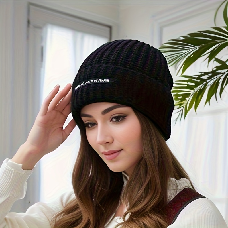 Cappelli Da Esterno Da Donna Più Venduti, Cappelli Pullover In Lana Per Il  Calore Autunnale E Invernale, Cappelli Lavorati A Maglia Per Uomo E Donna,  Protezioni Per Le Orecchie Con Etichetta In