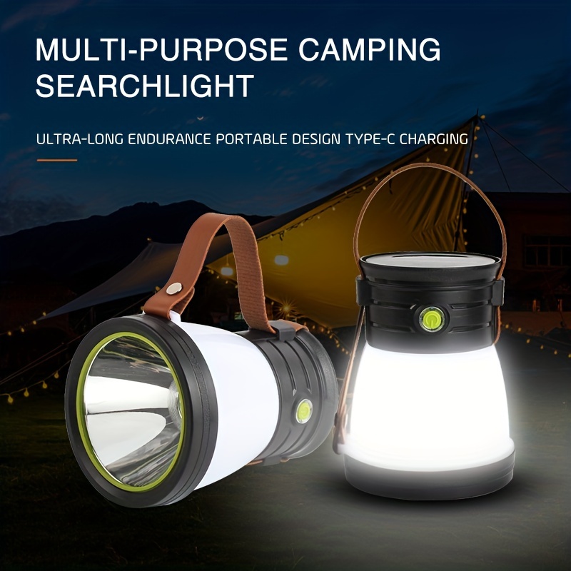 Solar Led+cob Light With Handle Usb Charging Waterproof For - Temu