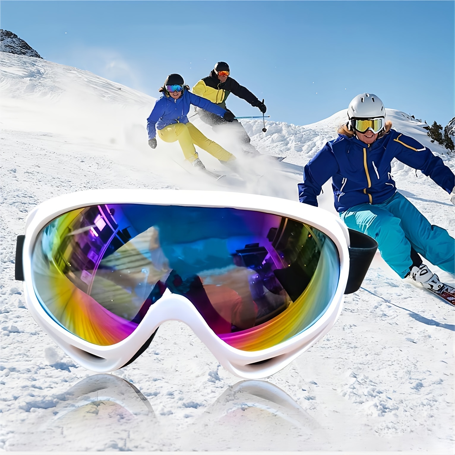 Polarized Ski Goggles for Men and Women with Windproof Snowproof UV Protection and Anti-Fog Snowboard Goggles for Outdoor Sports