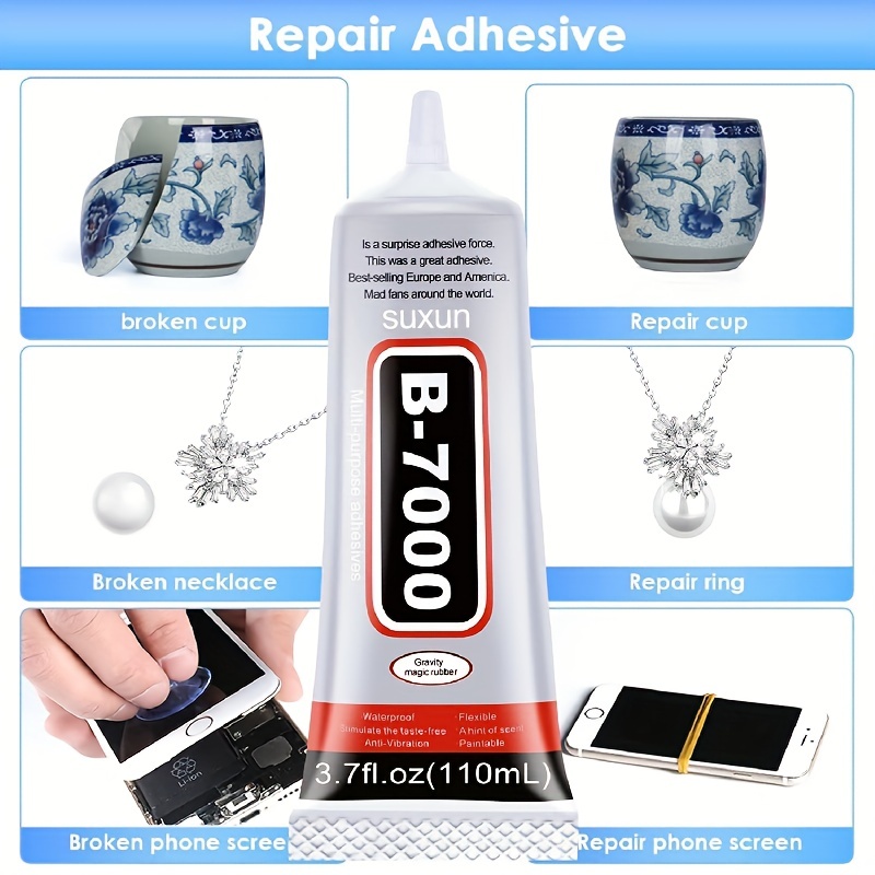  B-7000 Clear Glue Adhesive for Crafting, Industrial