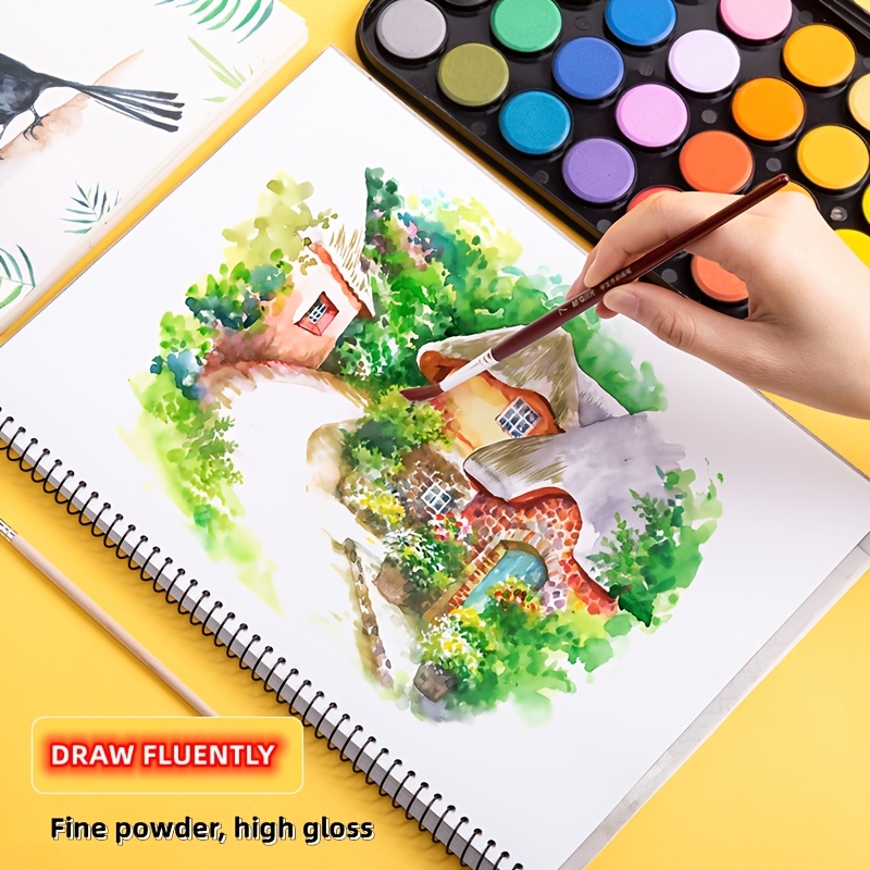  Watercolor Paint Set - Includes 24 Watercolor Paint, 8 Paint  Brushes for Kids - Ultimate Washable Paint Watercolor Supplies Set - Water  Color Painting Kids, 9 Piece Set : Toys & Games