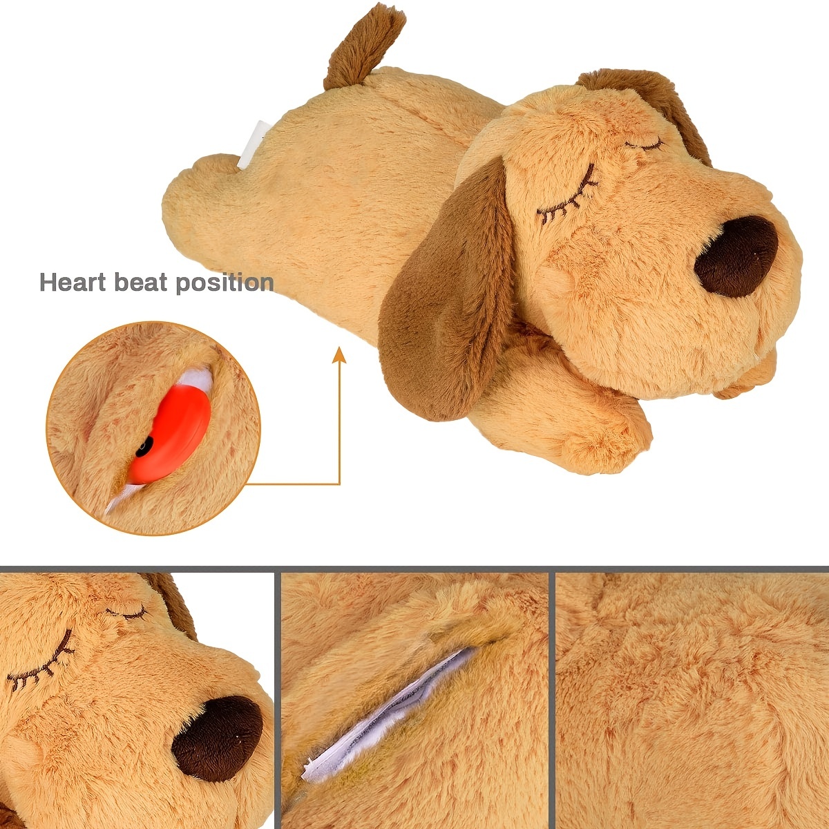 stuffed animal for dog with heartbeat