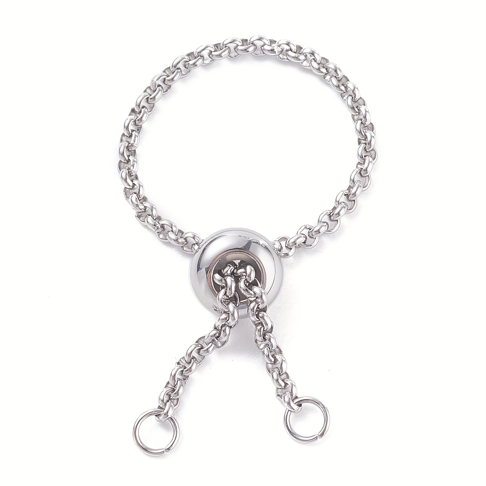 Stainless Steel Pearl Chain Ring - Temu