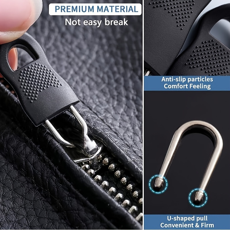 16pcs Zipper Pulls Universal Zipper Pulls Replacement Kit Detachable Zipper  Pulls Replacement Pieces Black Zipper Pulls For Jackets Luggage Backpacks