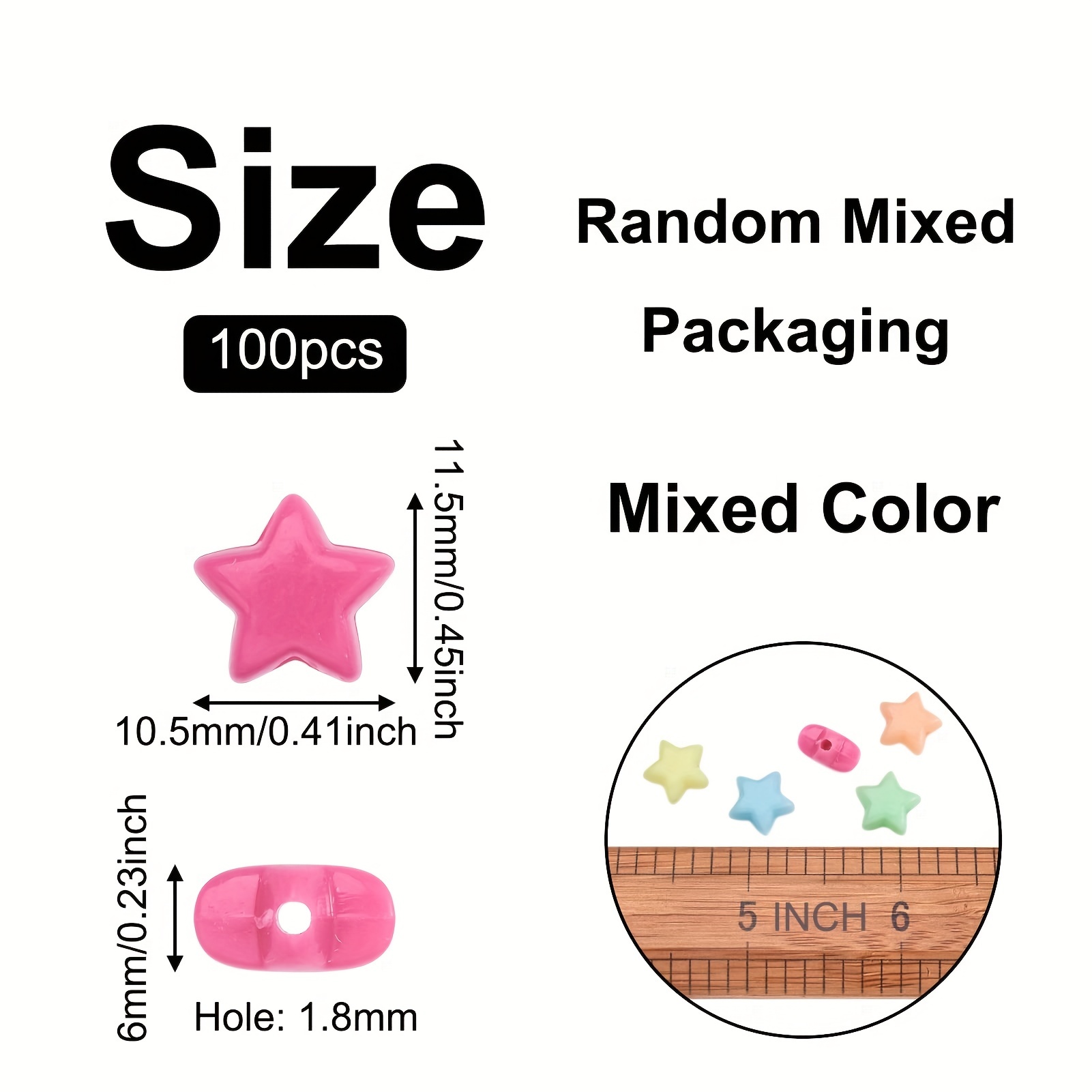 Mulutoo 900 Pcs Pony Beads Candy Color Acrylic Mix Craft Pony Beads  Colorful Assorted Mix Plastic Pastel Beads Spacer Beads Shape Pony Beads  ,for DIY