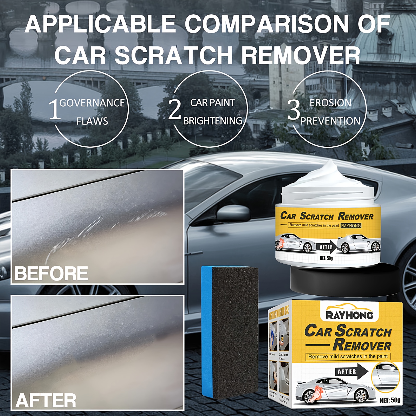 Car Scratch Remover Car Paint Repair Scratch Maintenance Agent Car Scratch  Repair Cream