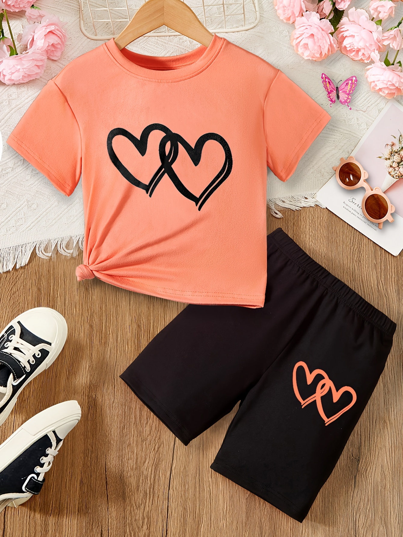 SIMPLY THICK SHORTSET Thick Short Set Woman Shortset Teenager Short Set  Young Woman Short Set Cute Outfit Orange Outfit Simply Thick Outfit 