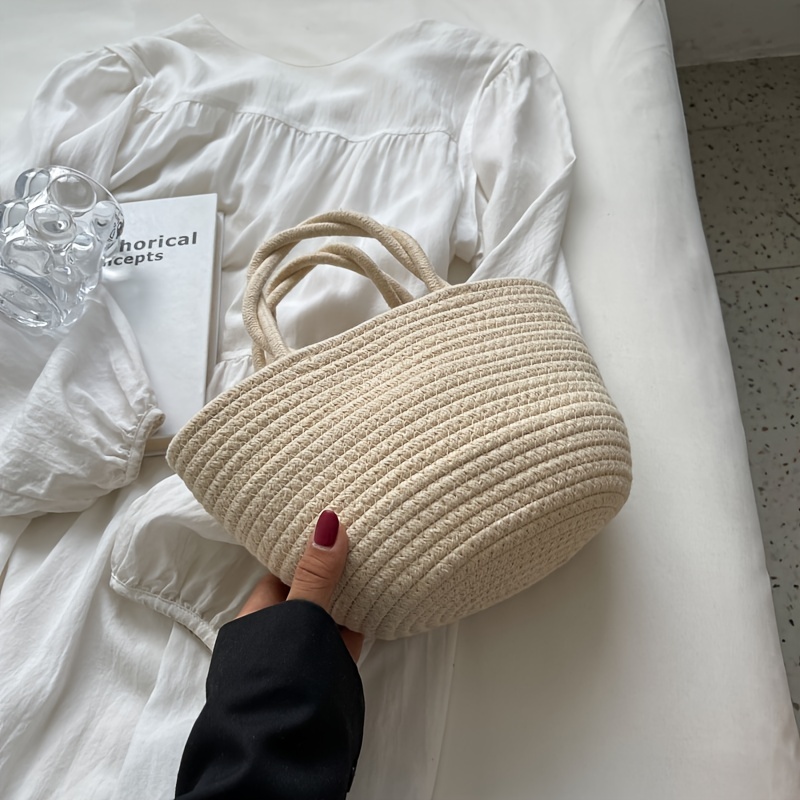 Apricot Mini Straw Bag - A Minimalist Summer Vacation Accessory