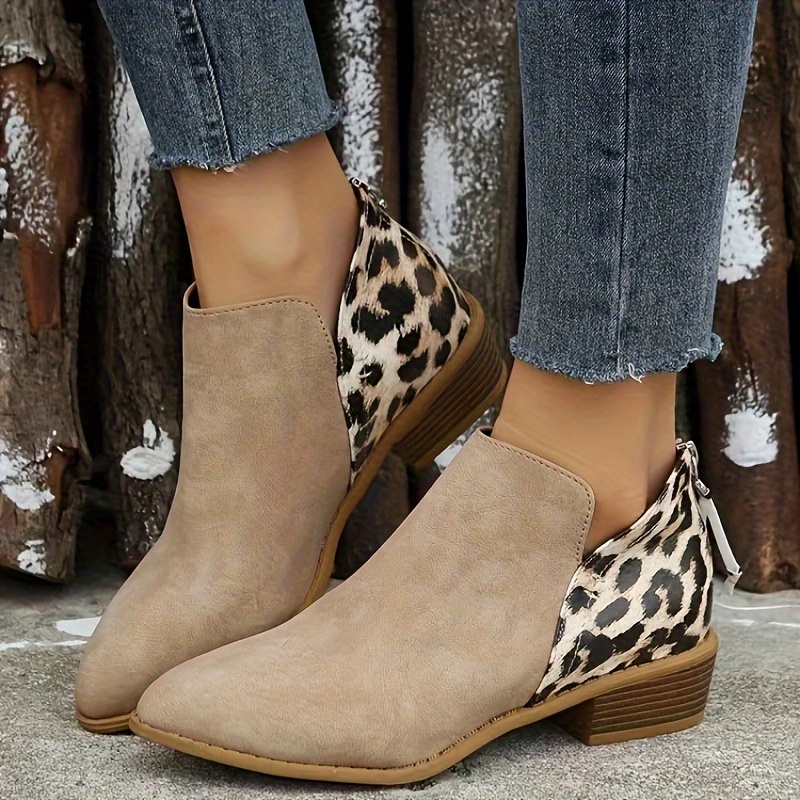 Leopard print hot sale womens booties