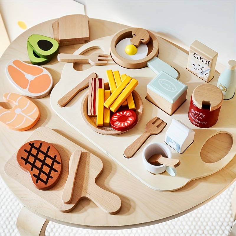Wooden Play House Baked Cookie Toys Simulation As Chef Play - Temu