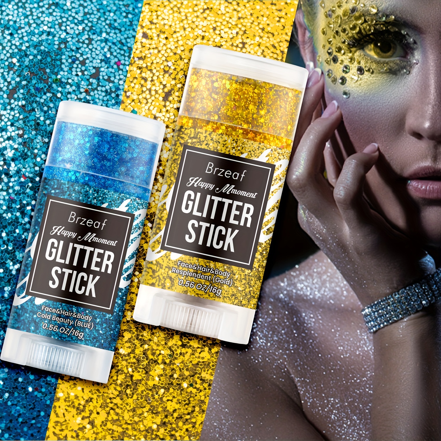 Body Glitter Laser Gel , Mermaid Scales Dance Stage Nightclub Makeup ,  Multi-color Makeup Sparkling Gel ( 9 Colors )