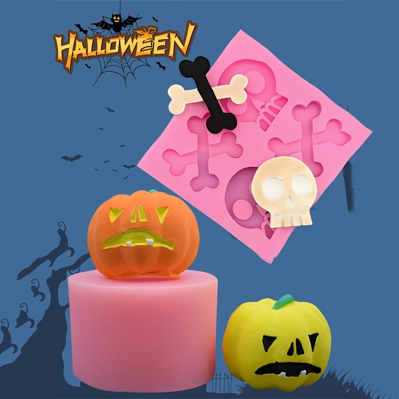 1pc Silicone Cake Mold Cartoon Halloween Pumpkin Shaped Baking Pan