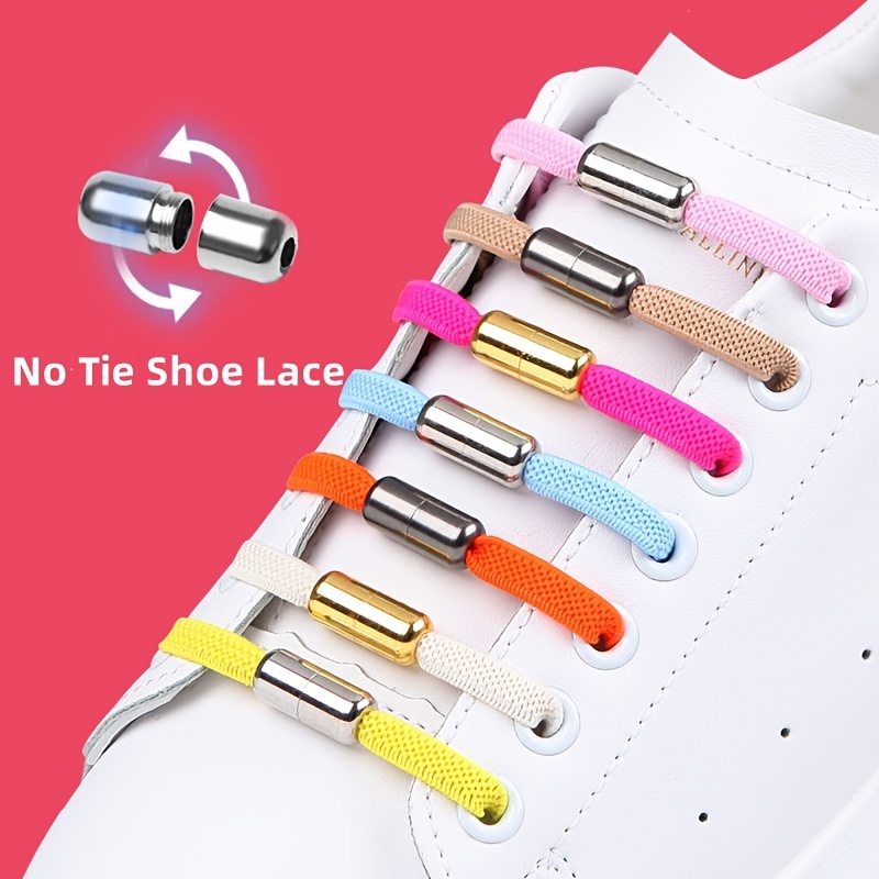 Free Tie Lazy Shoe Laces Buckles Press Lock Shoelaces - Temu