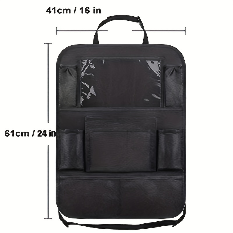 Autoark Organizador de asiento trasero de auto, bolsa de almacenamiento de  viaje con múltiples bolsillos (preservación de calor), Estándar, Negro