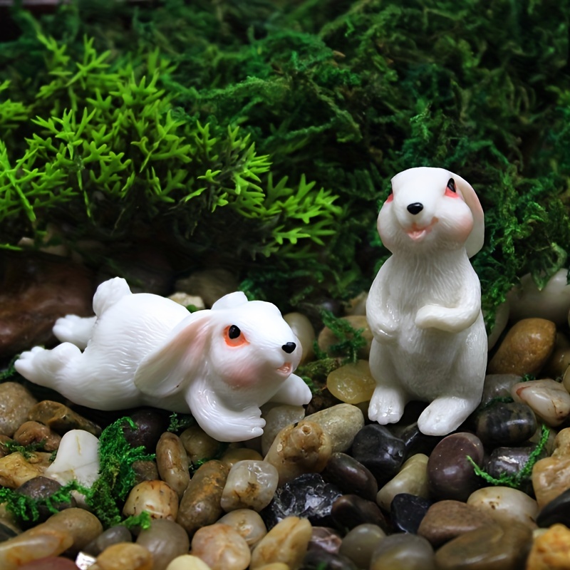 Small White Rabbit Figurine