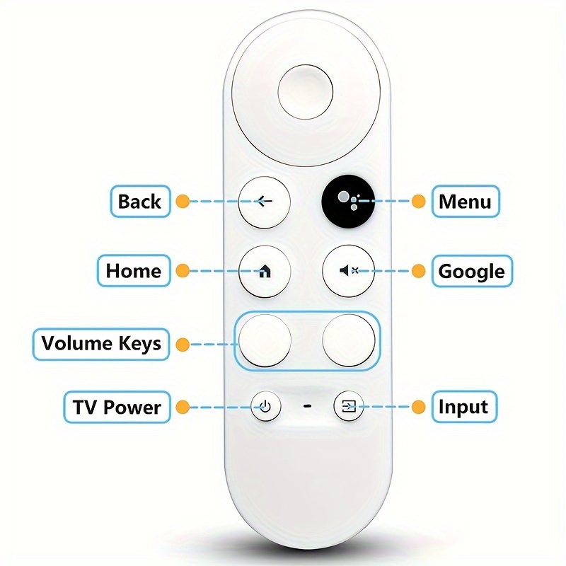 Nouvelle télécommande vocale Bluetooth pour 2020 Google Tv Chromecast 4k  Snow G9n9n Remplacement (télécommande uniquement)