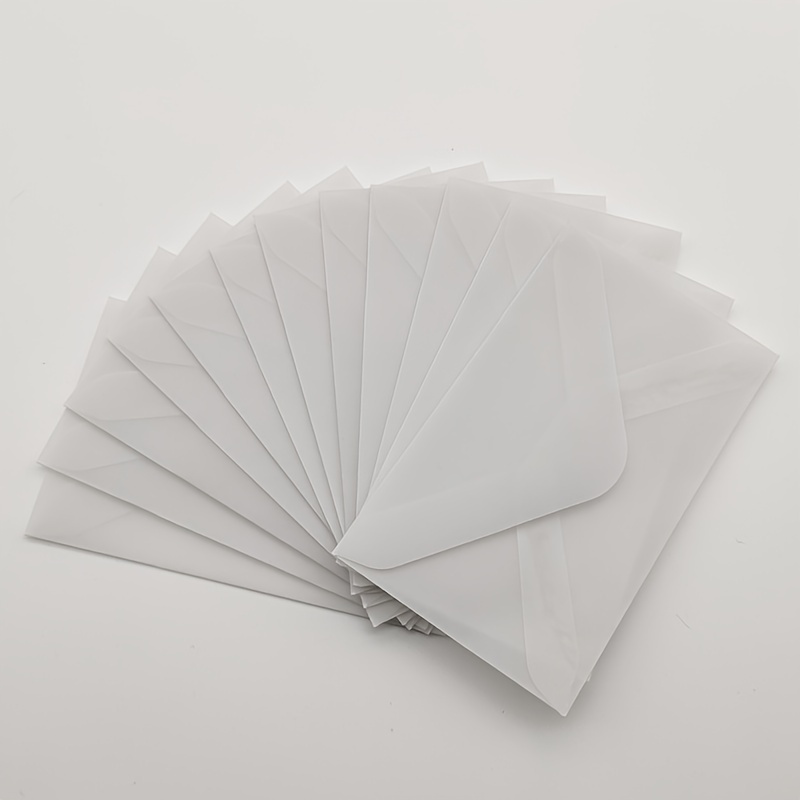 

50pcs Semi-transparent Mini Envelopes 6 X 10cm Small Envelopes Blank Mini Envelopes, Membership Card Covers, Wedding Party Invitation Cards Gift Card Sets