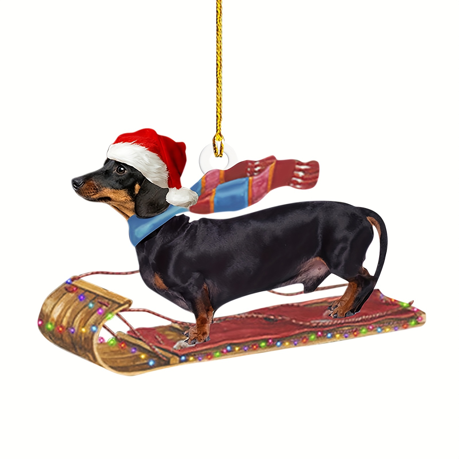 Christmas Cute Dog Accessories, With Christmas Hat And Sausage Dog Car,  Desktop Decorations, Christmas Gifts, Blind Box Handmade,christmas Decor, home Decor,party Decor,thanksgiving Gift - Temu United Arab Emirates