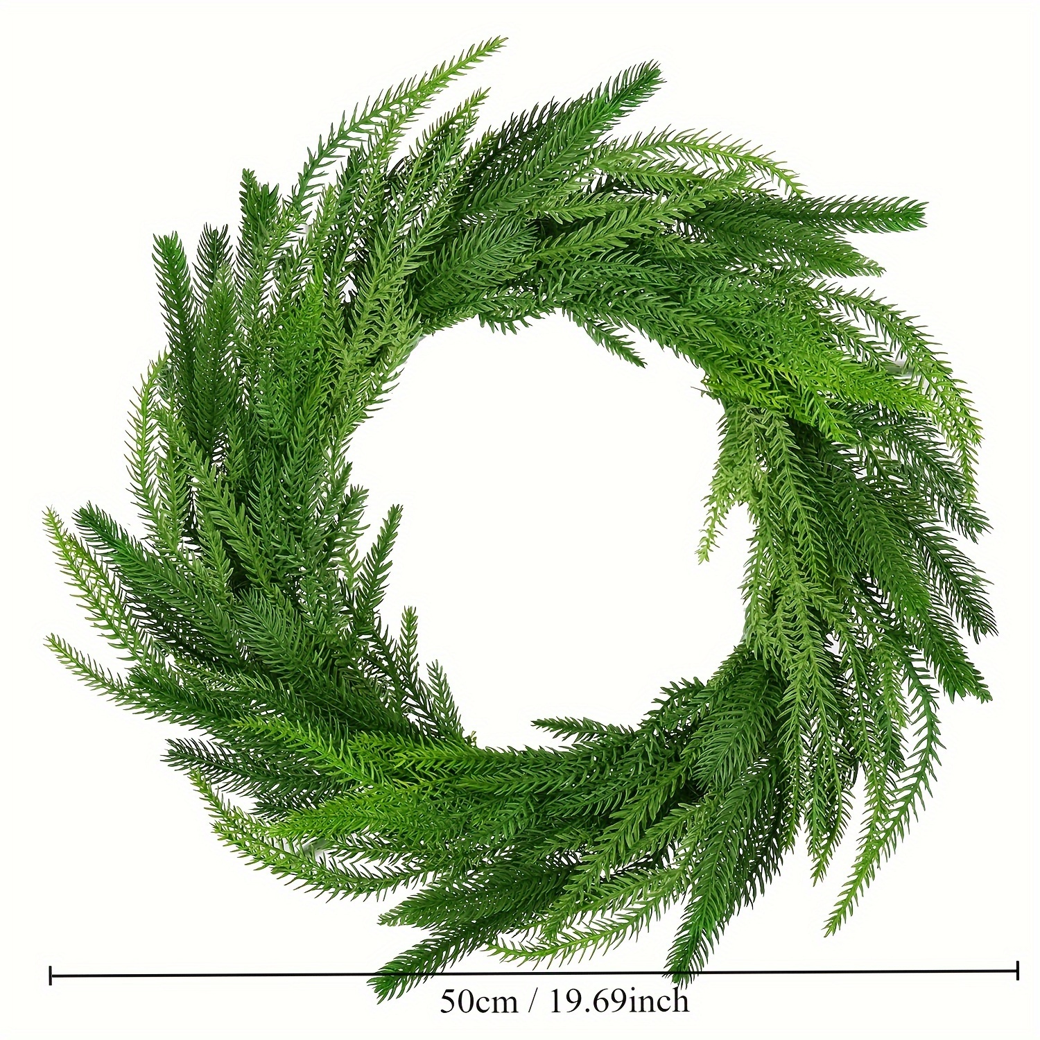 Christmas Garlands Norfolk Pine Garland Artificial Faux Greenery Garland  for Holiday Indoor Mantle Decor(6 Feet, 1 Pcs)