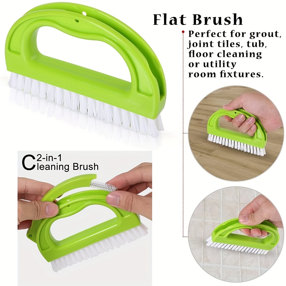Superio Grout Brush with Ergonomic Handle for Tile Floors - Power Scrubber  Grout Brush, Tile Scrubber - Deep Clean Brush for Bathroom, Shower