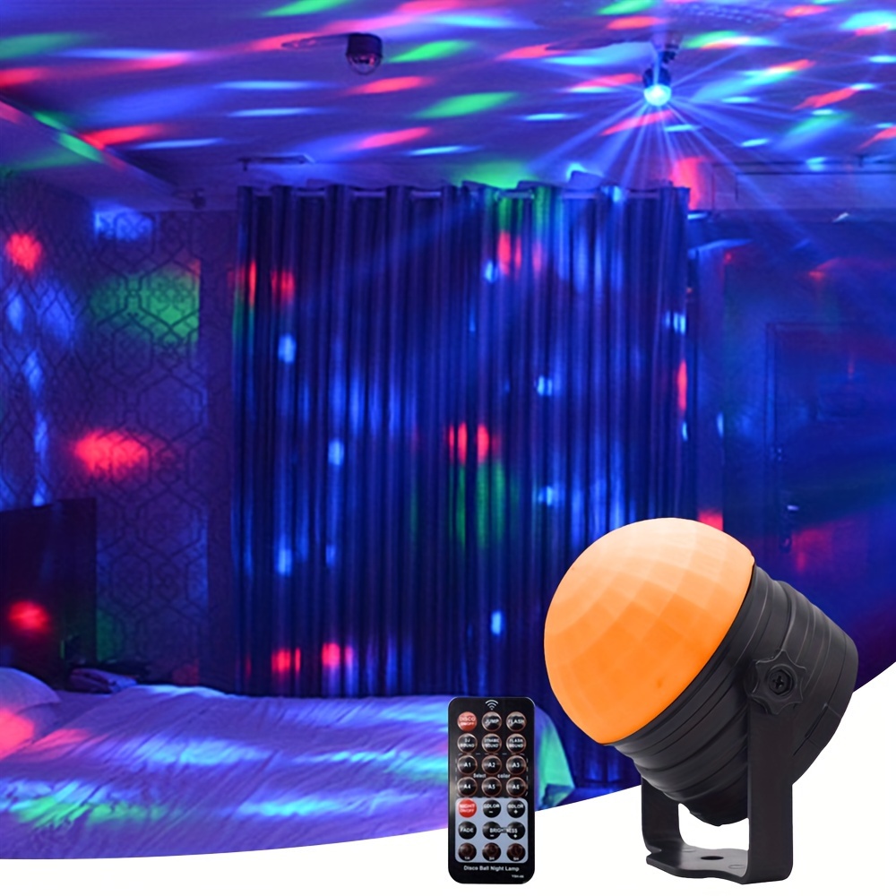 1pc Upgrade Party Lights Tonaktiviert Fernbedienung 7 Farben