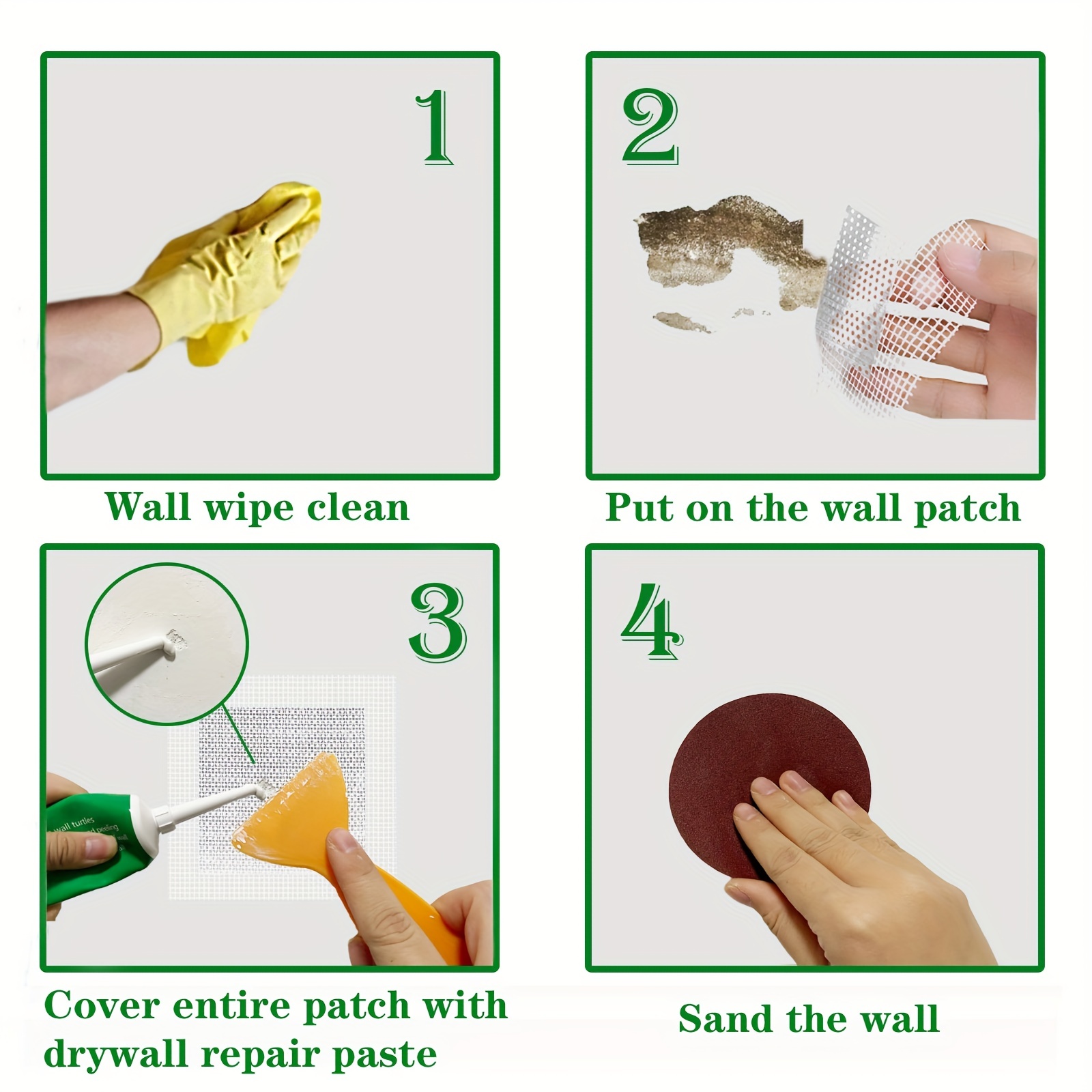 Drywall Patch Repair Kit With Scraper Wall Spackle Repeair - Temu