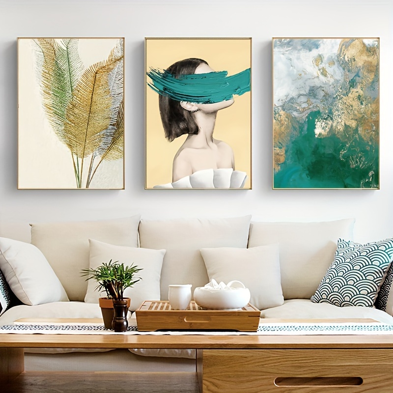 Abstract Feather Wall Art Canvas Painting Feather Wall Poster