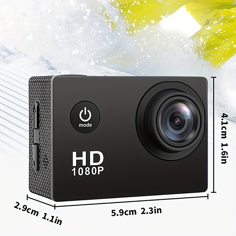 Caméra D'action Sportive HD 1080p Écran LCD 2 Pouces 12 Millions De Pixels Caméra  D