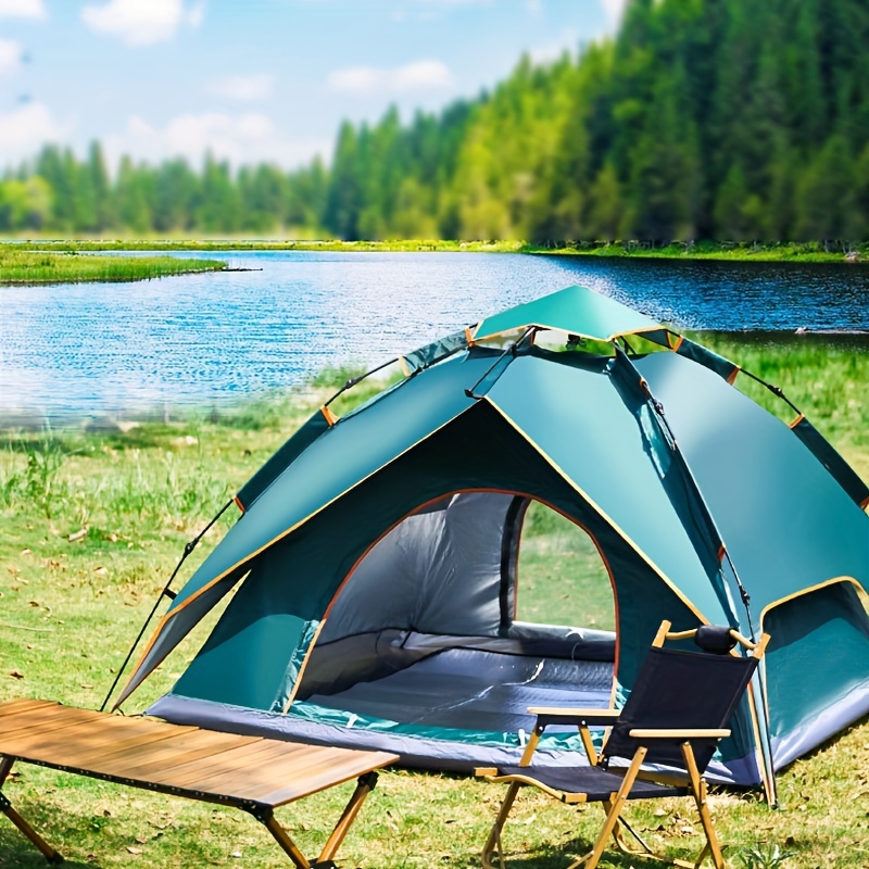  Tienda de campaña portátil al aire libre con cola de coche,  toldo para múltiples personas, toldo para remolque, tienda de campaña para  automóvil, apto para viajes, playa, camping (amarillo) : Deportes