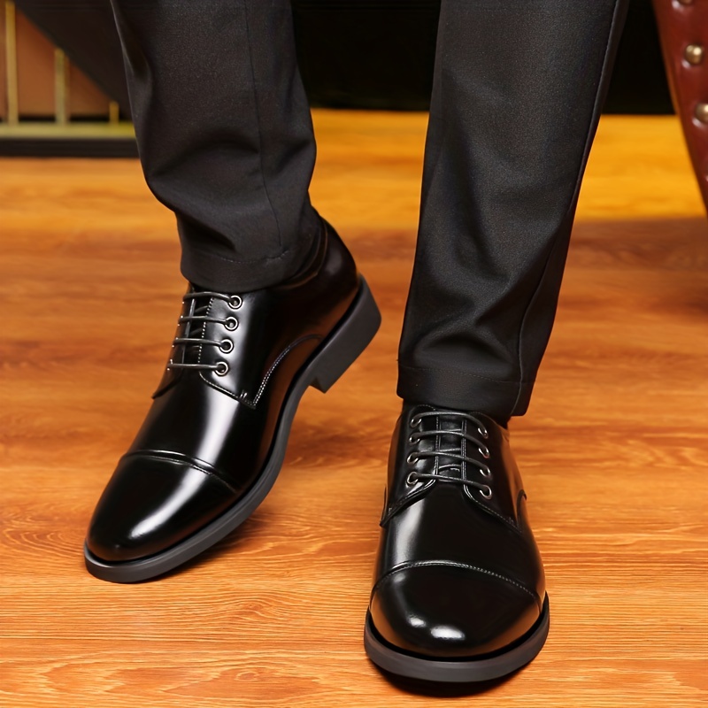 men s derby shoes lace front dress shoes men business formal details 0