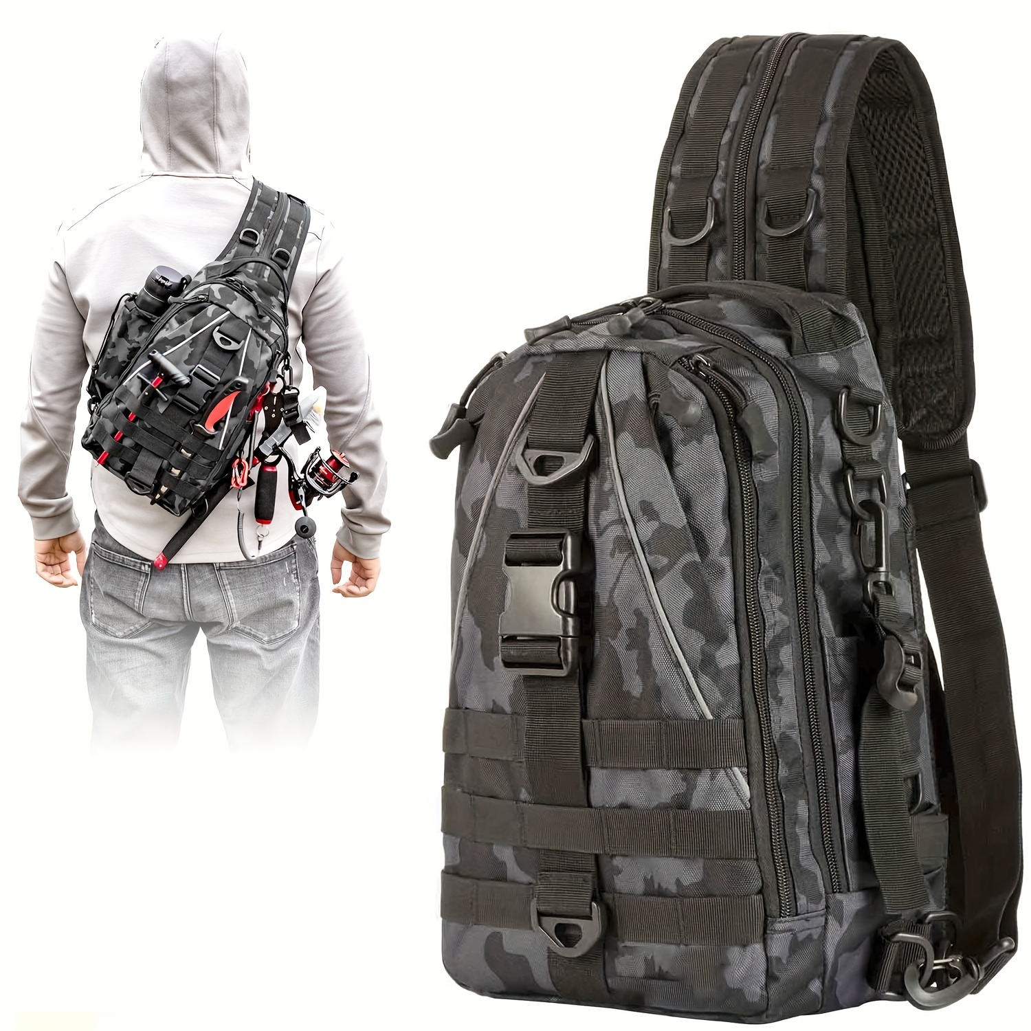 Upgrade Fishing Game Assorted color Fishing Backpack Tackle - Temu