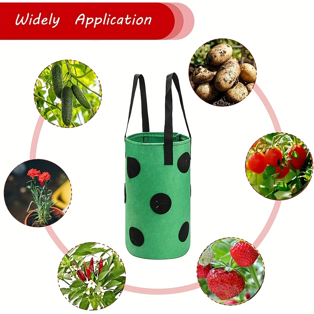 Hanging Plant Bag For Strawberry, Vertical Grow Bag For Vegetables