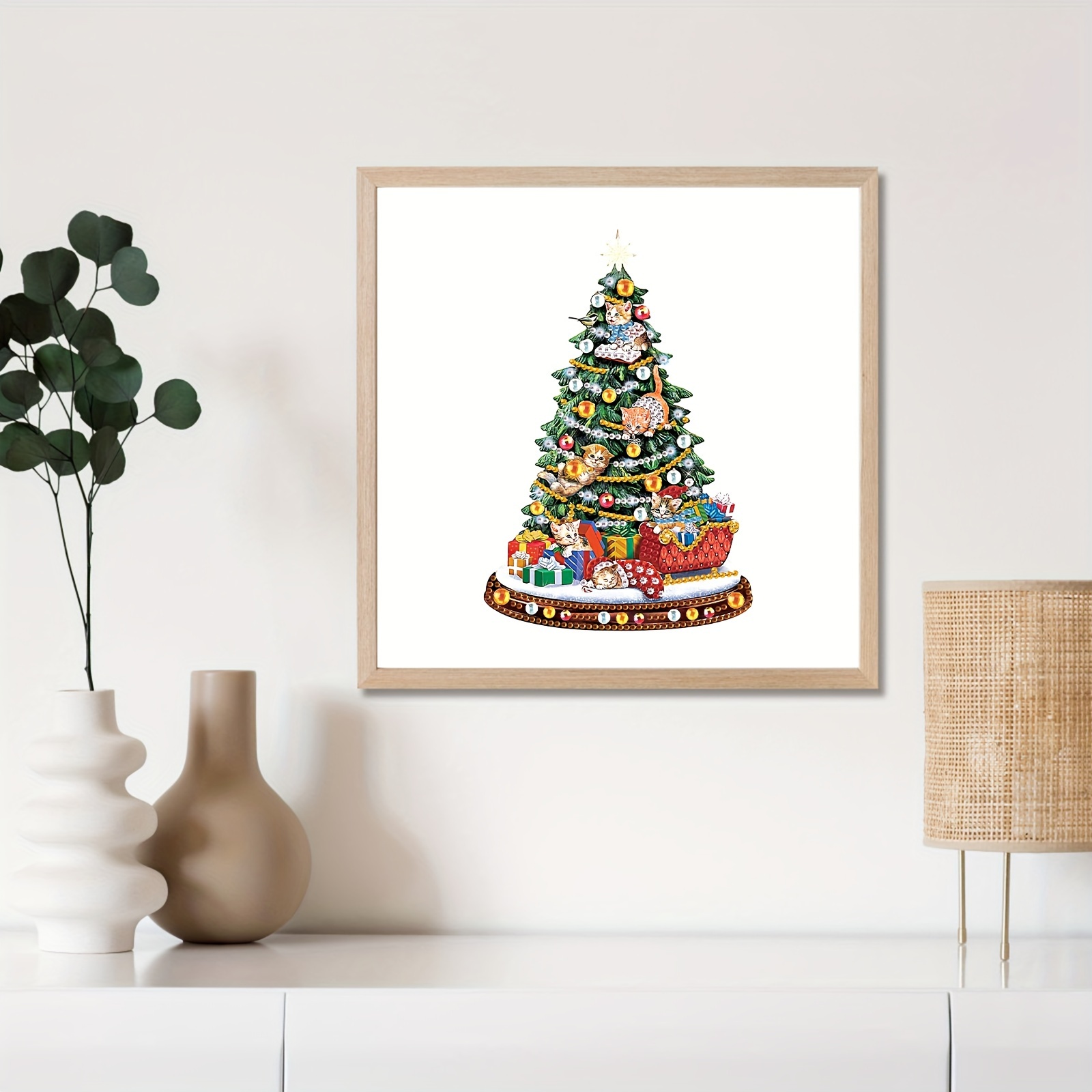 Diamond Art Bilder, DIY Diamond Painting Full Round Drill 5D Weihnachtsbaum  Stic