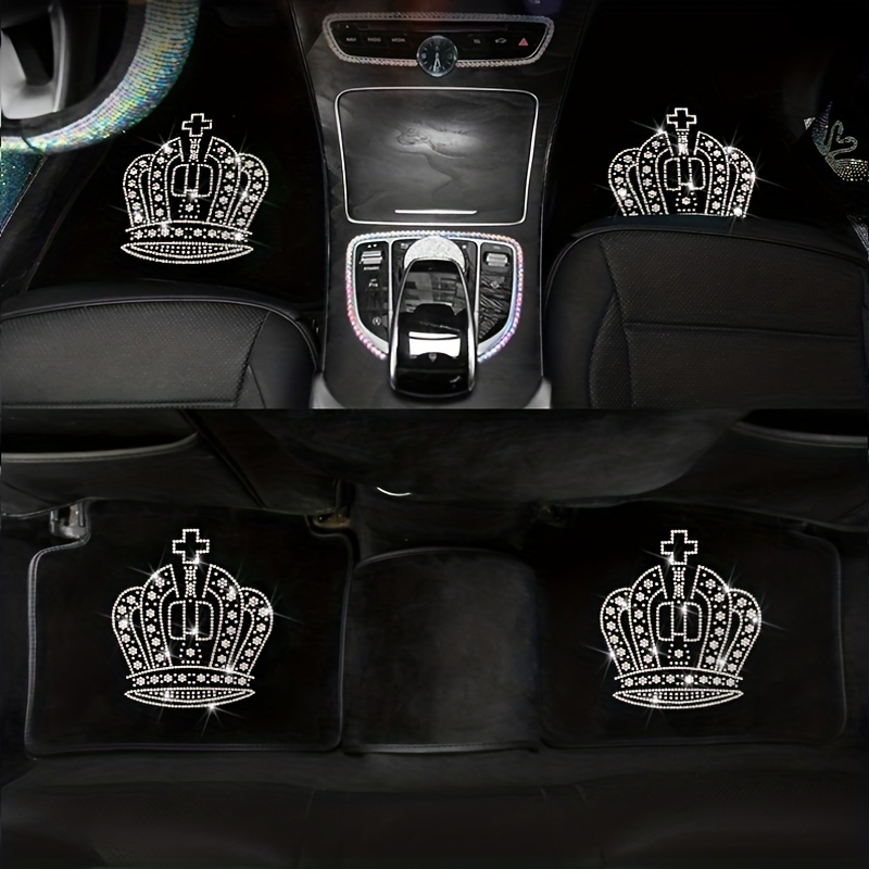 Cute Inlaid Crystal Artificial Diamond Crown Car Seat - Temu