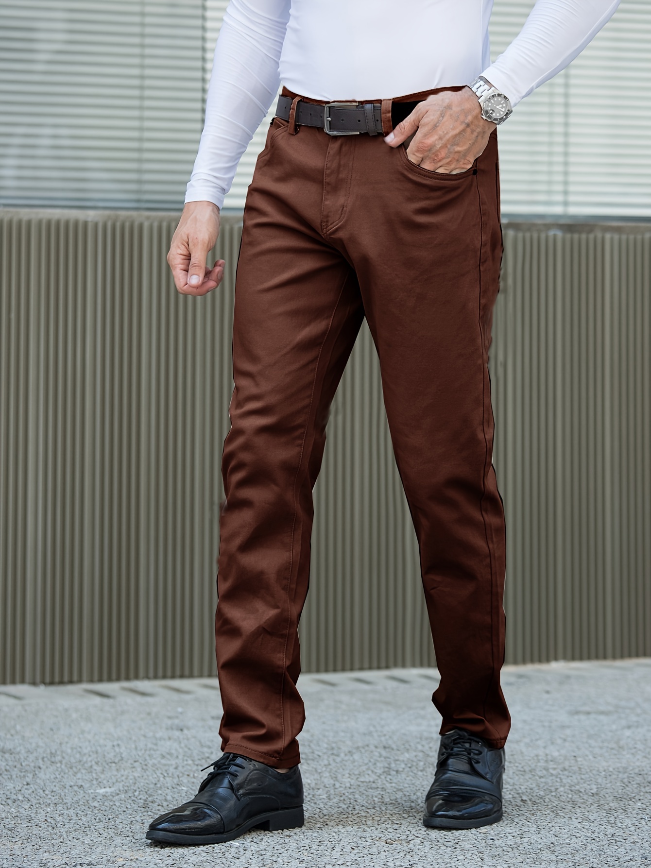 Side Color Striped Men's Casual Thin Drawstring Pocket - Temu Canada