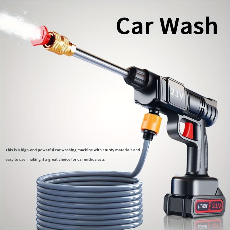 YZACK A8 Autowaschmaschine Haushalt Hochdruck Autowaschanlage Schaum  Wasserpistole Autowaschanlage Artefakt Tragbare Waschpumpe 50HZ 1800W :  : Garten