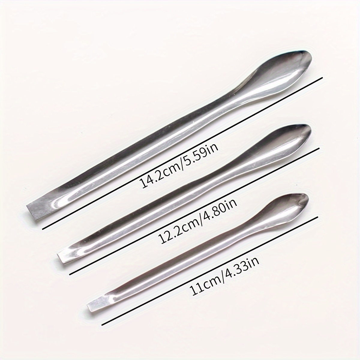 3 Pieces Mini Metal Medicine Spoons Tone For - Temu