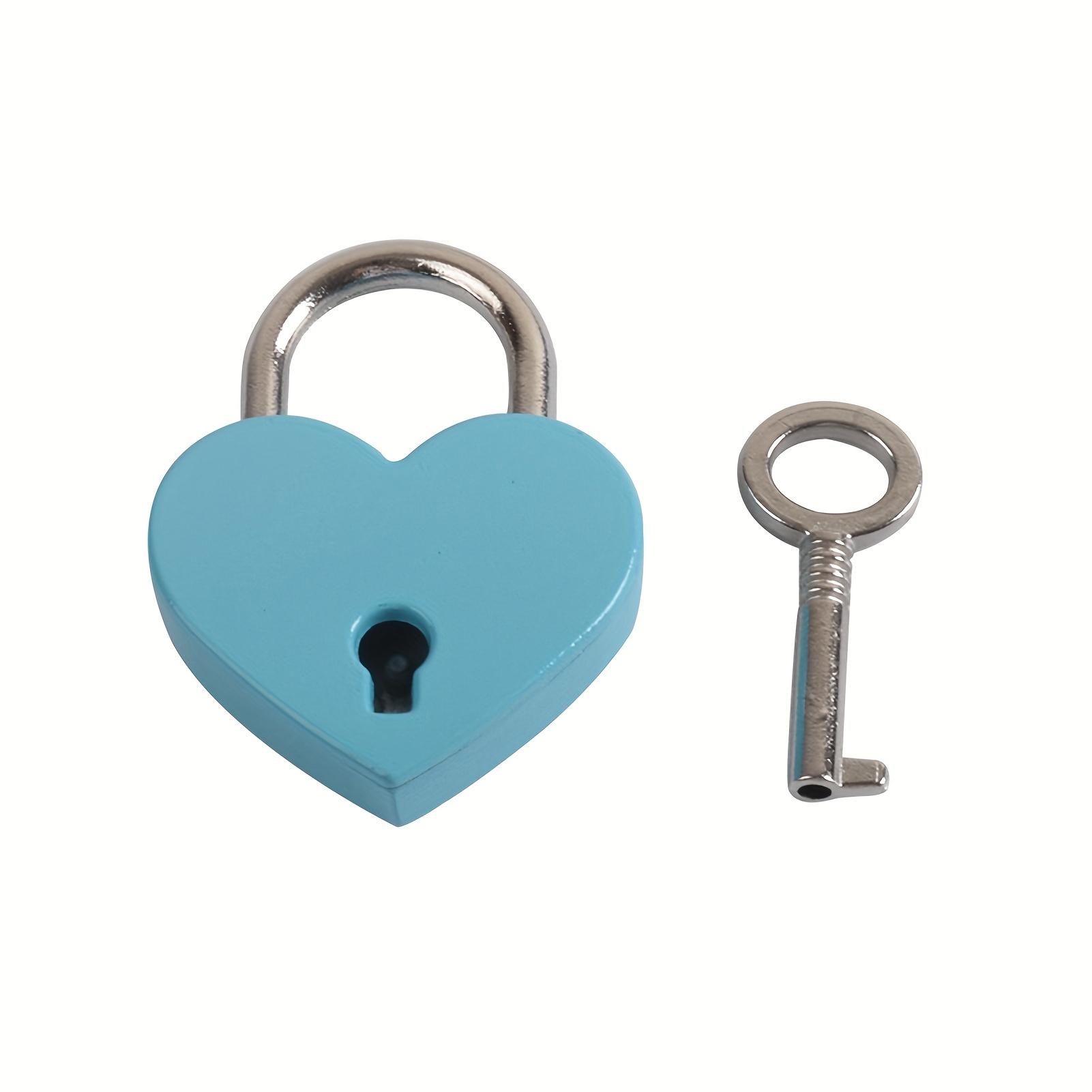 4pcs Baggage Locks Small Padlock Locks Heart Locks With Keys for Diary  Luggage