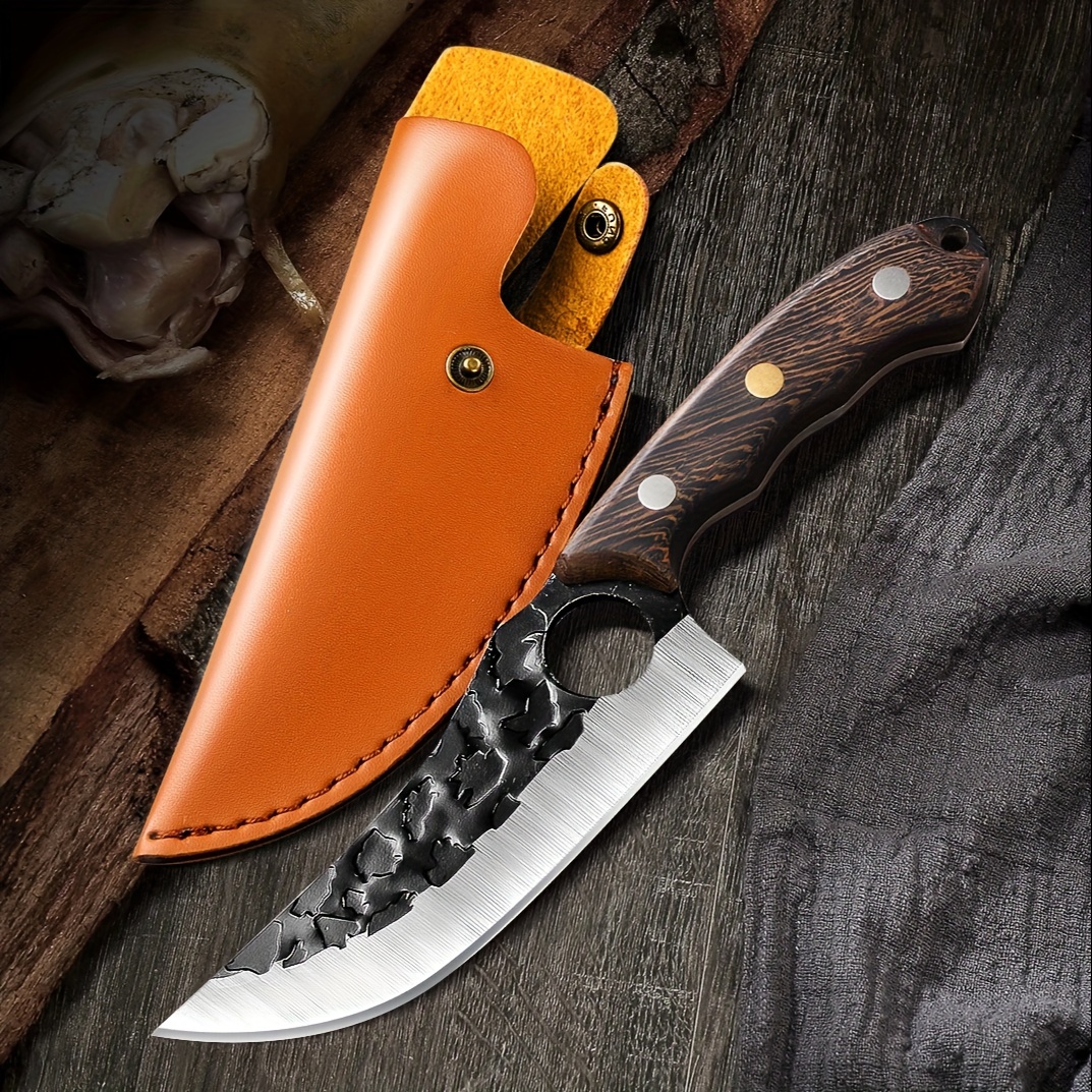 1pc Forged Boning Knife: Multi-Purpose Meat, Fruit & BBQ Cutting Knife with  Leather Sheath