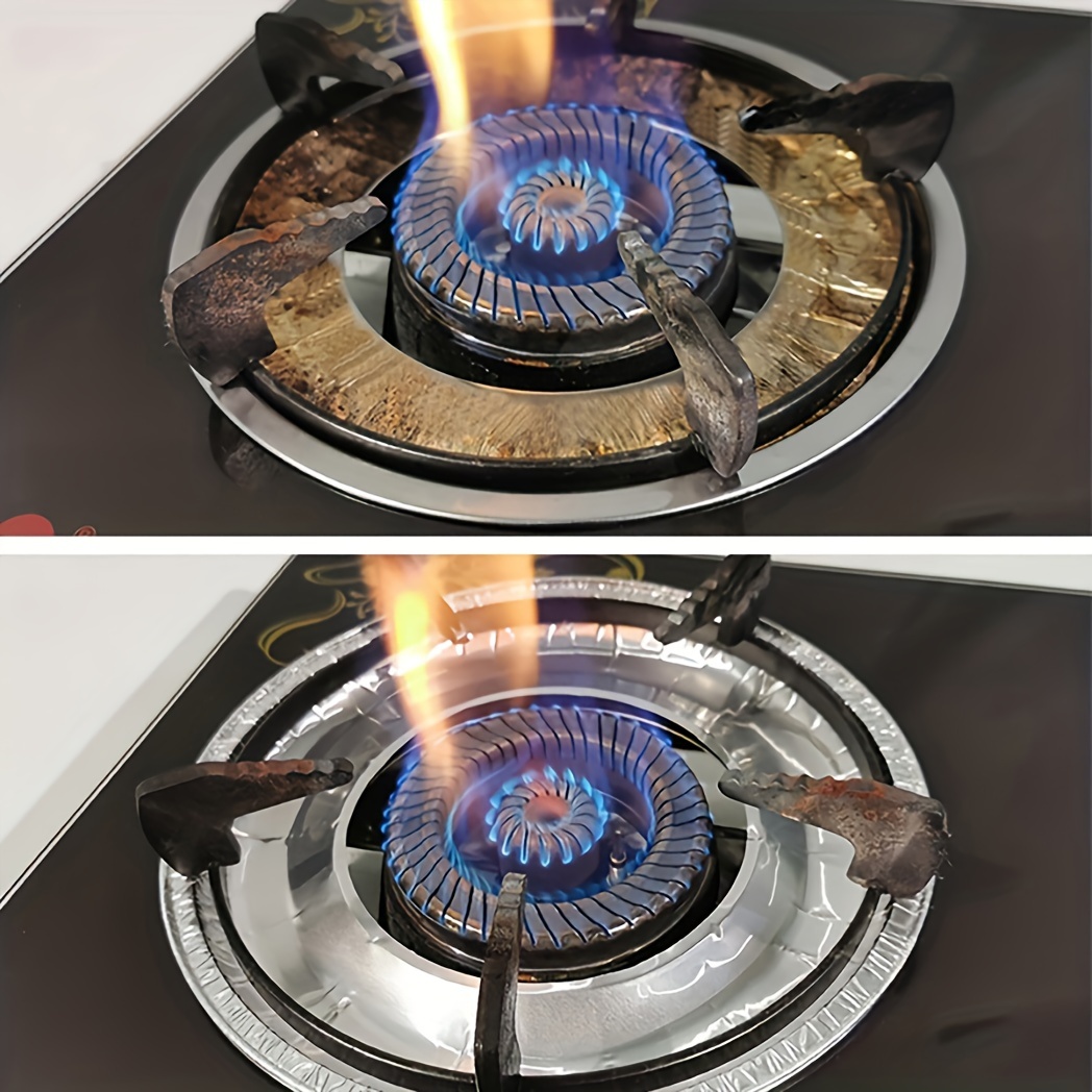 Foil Gas Stove Liners Stove Covers Gas Stove Burner Covers - Temu