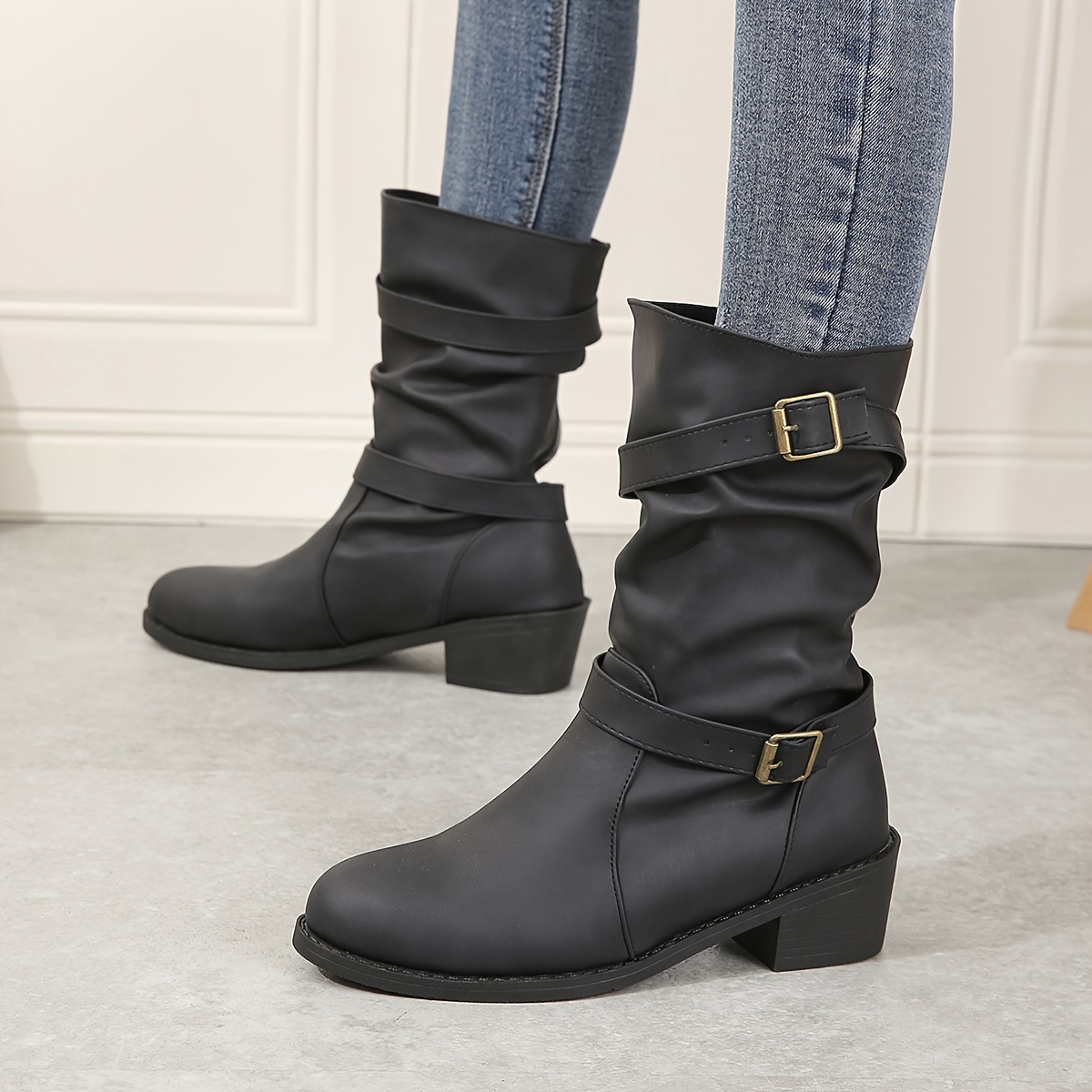 Botas con best sale hebillas para mujer