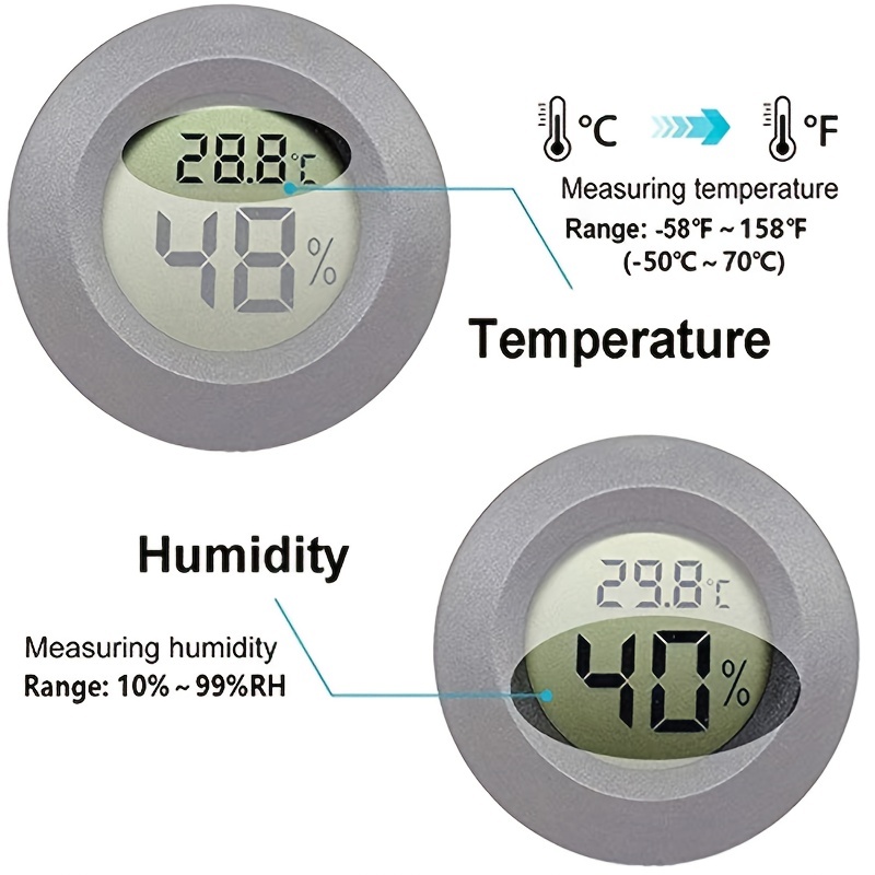 Thermometer with Hygrometer - Home, Office, Garage, Greenhouse, Garden