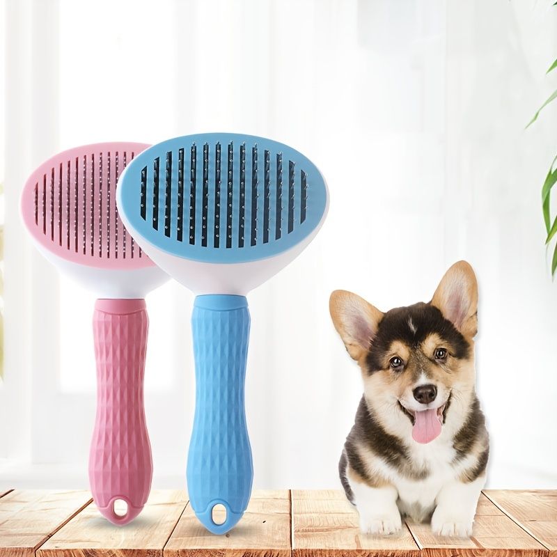 1pc Pet Grooming Massage Brush Dog Hair Removal Comb Hair Remover Needle Comb For Shedding - Pet Supplies - Temu 1pc Pet Grooming Massage Brush Dog Hair Removal Comb Hair Remover Needle Comb For Shedding - Pet Supplies - Temu